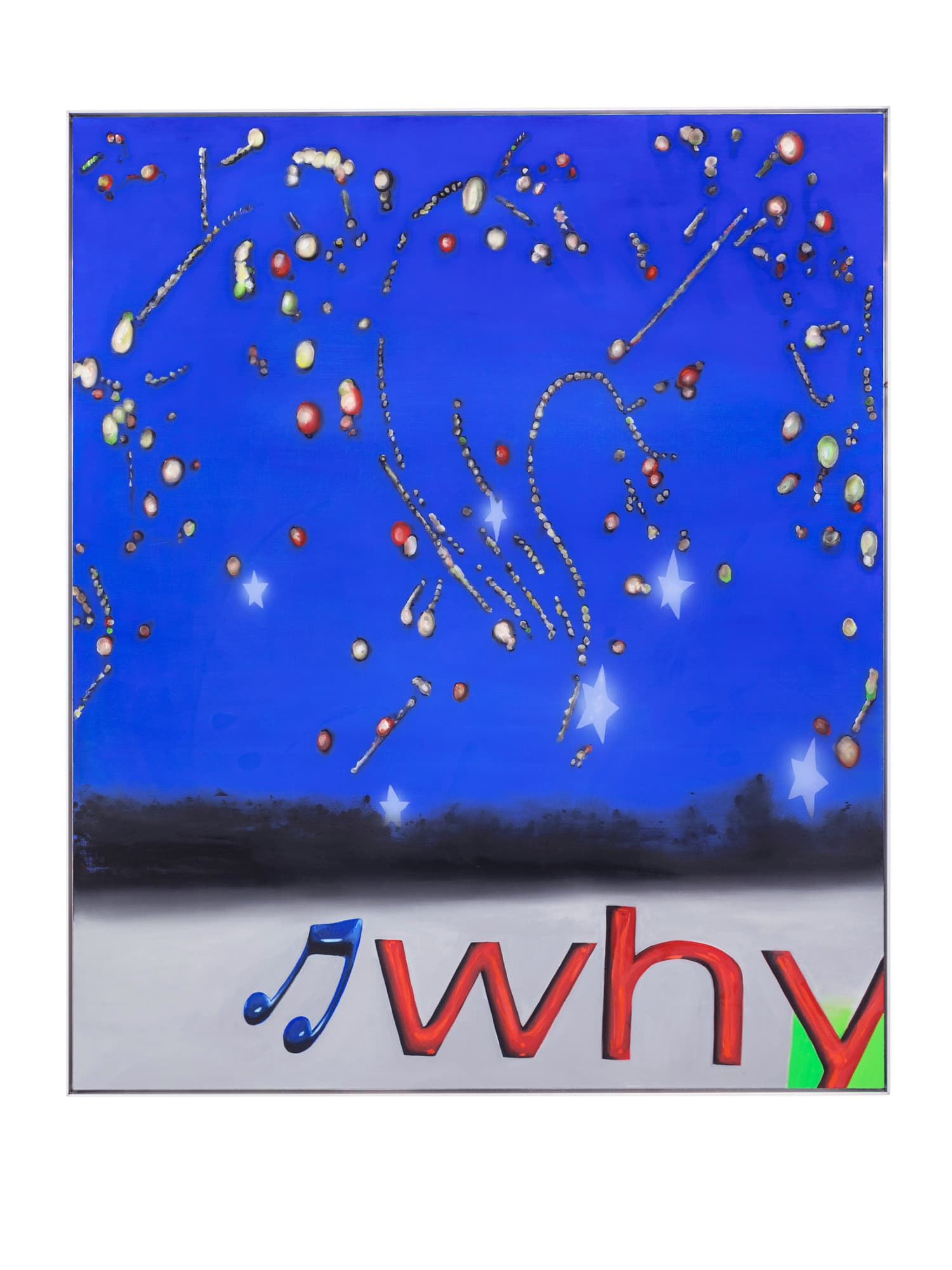 Music, always 2024, oil on linen, 150 x 125 cm (152 x 127 cm framed) + by Matei Dumitriu