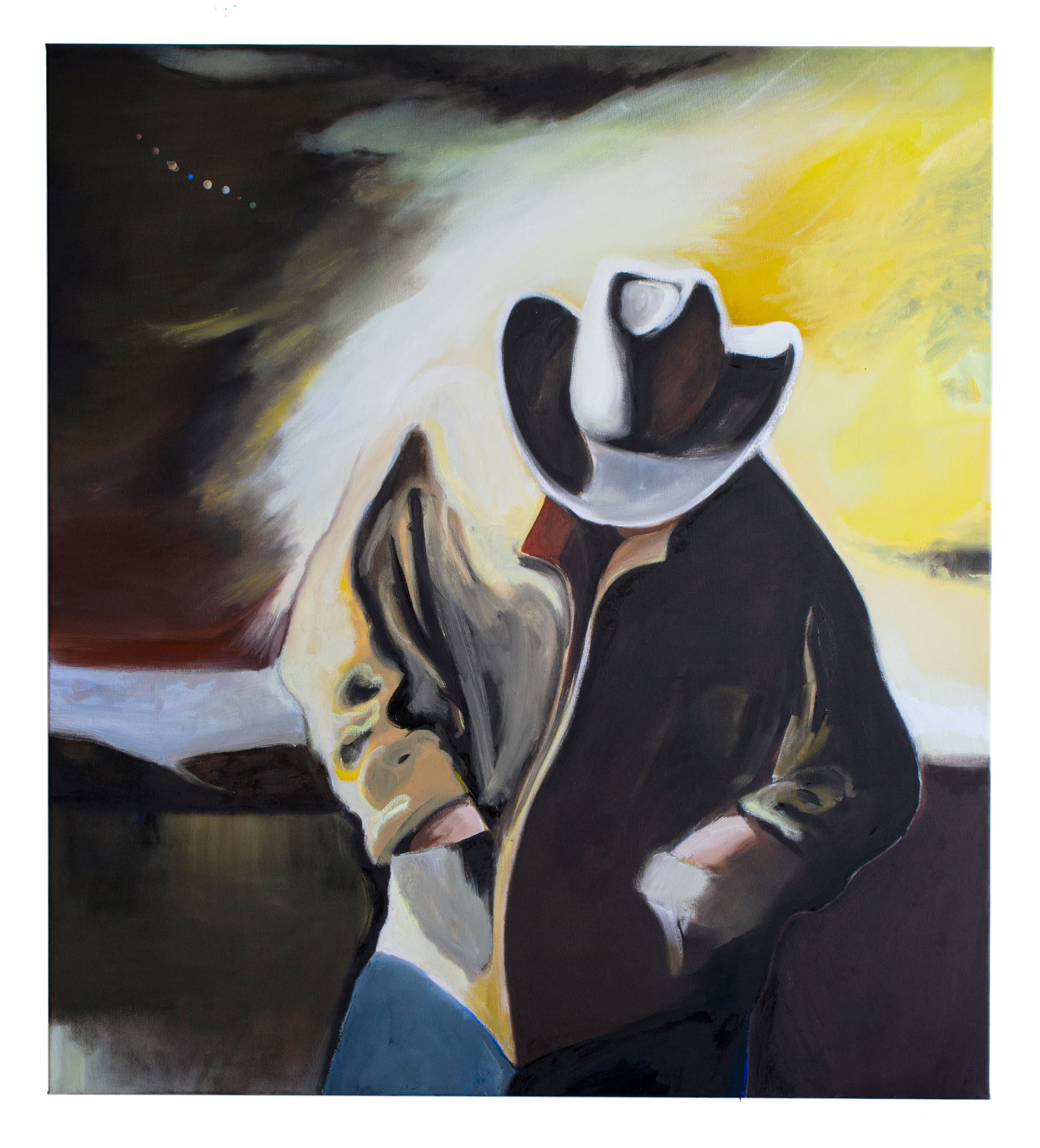 Crisis 2025, oil on canvas, 140 x 125 cm by Matei Dumitriu