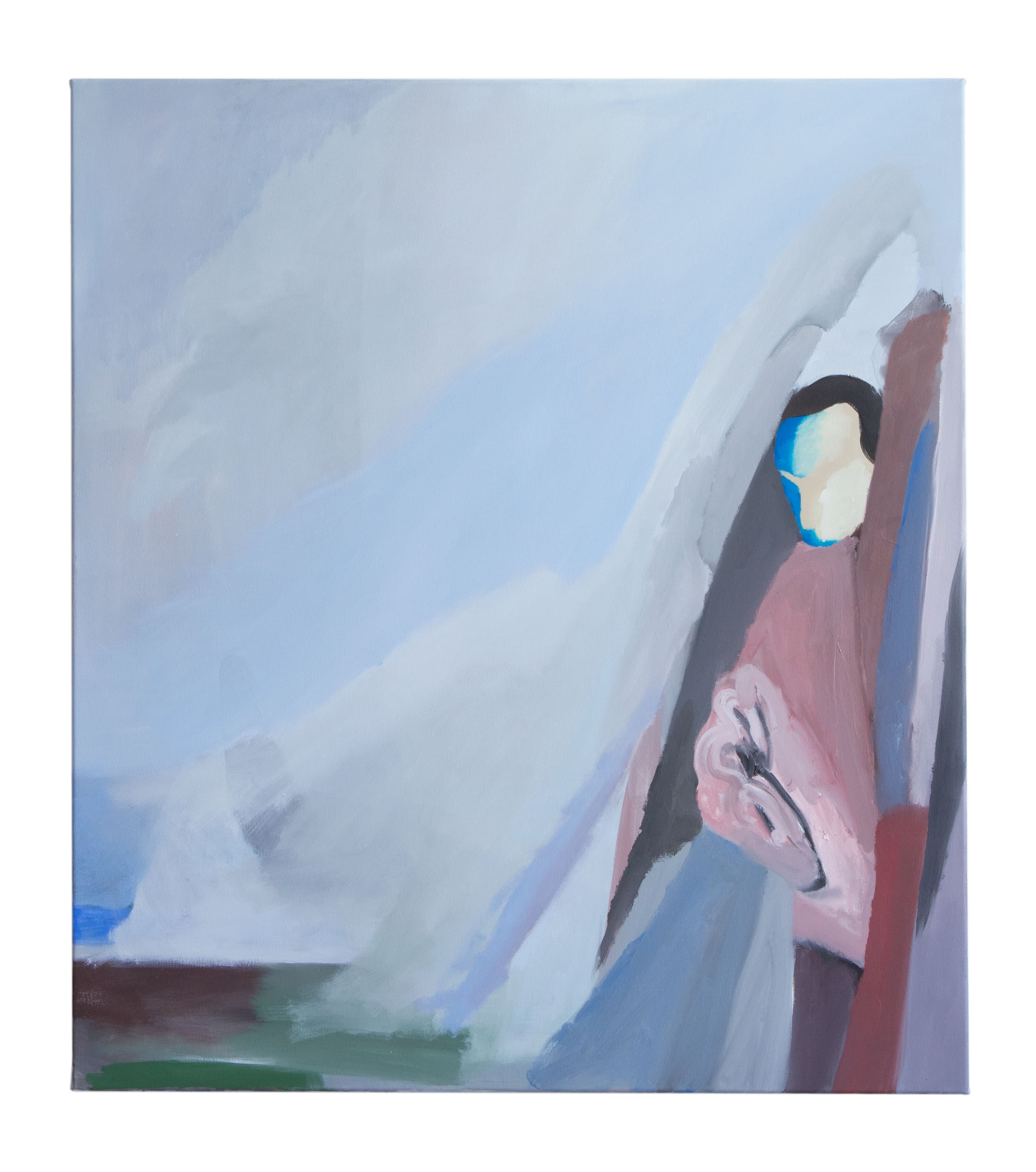 Flaxen (right) 2026, oil on canvas, 125 x 110 cm by Matei Dumitriu
