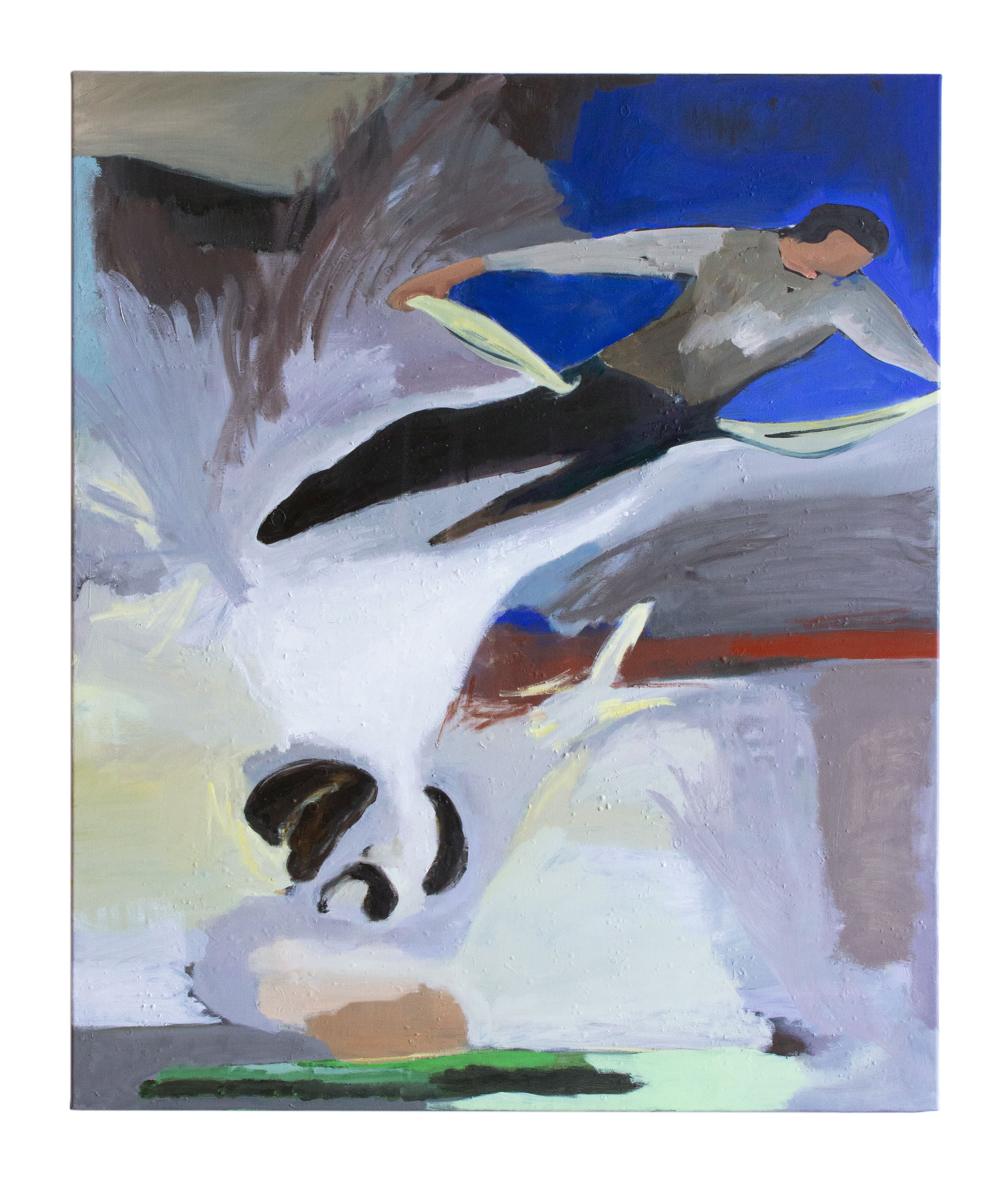 Heritage glider 2026, oil on canvas, 120 x 100 cm by Matei Dumitriu