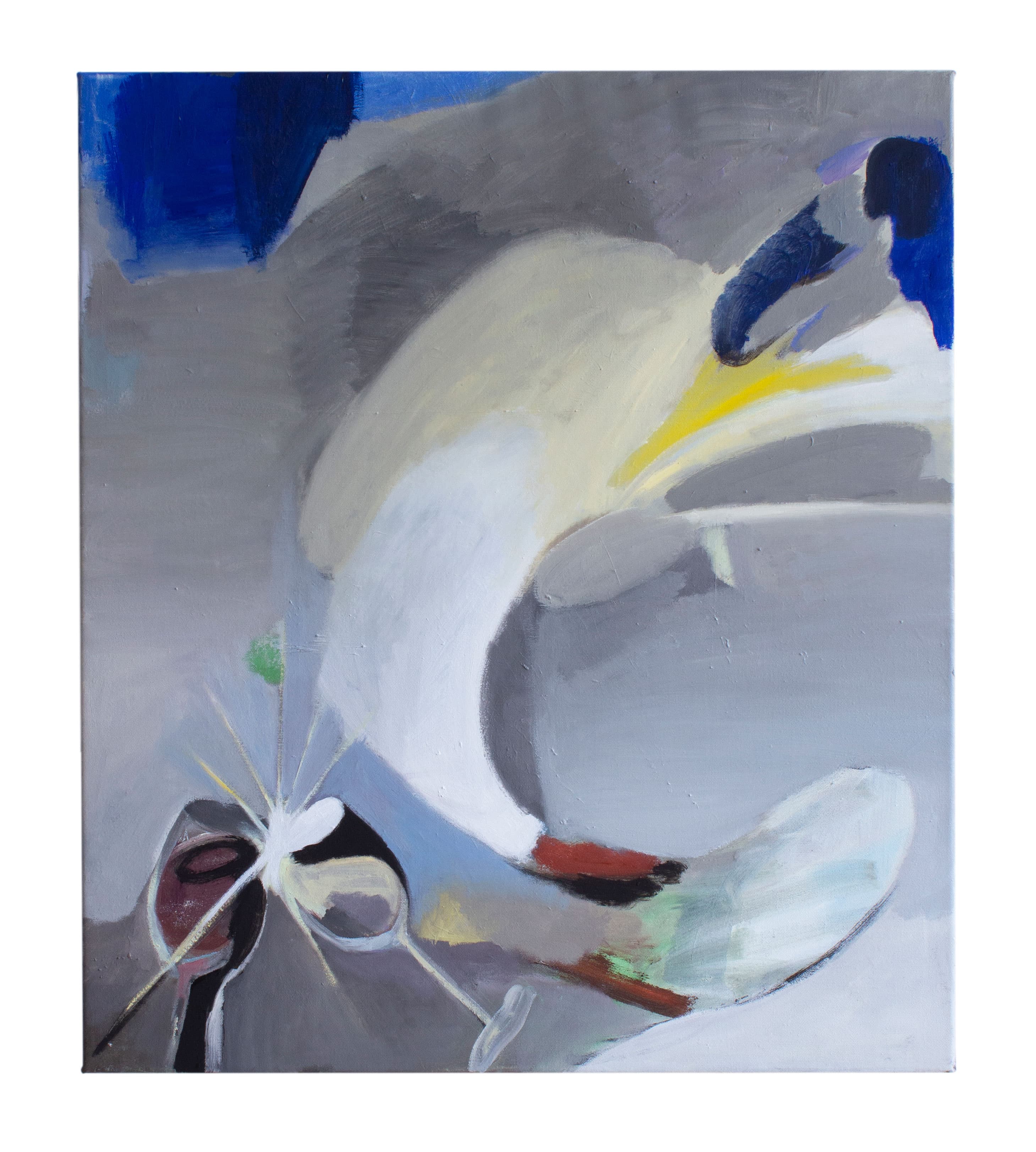 Father figure winter landscape 4 2026, oil on canvas, 90 x 70 cm by Matei Dumitriu