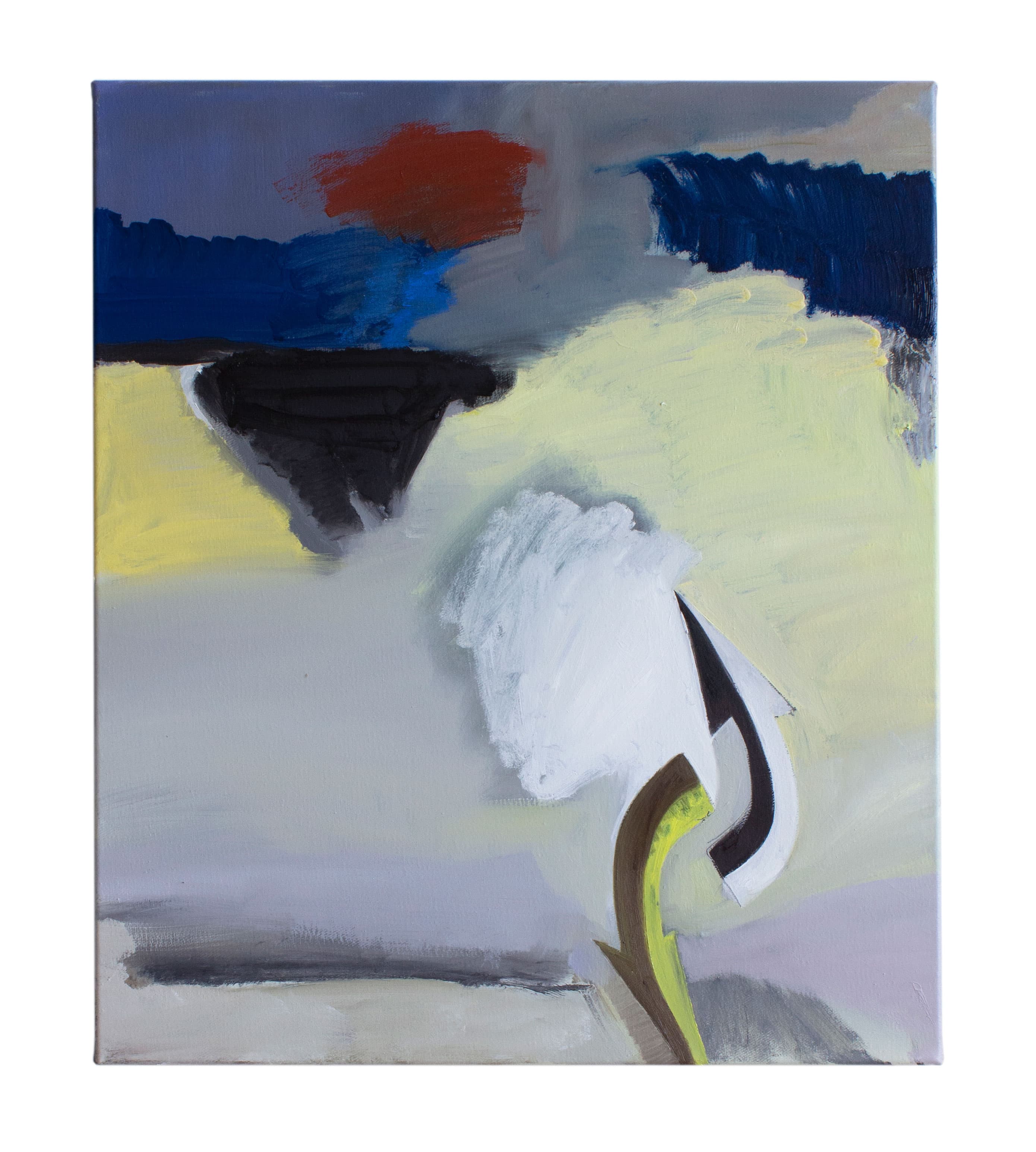 Father figure winter landscape 3 2026, oil on canvas, 60 x 80 cm by Matei Dumitriu