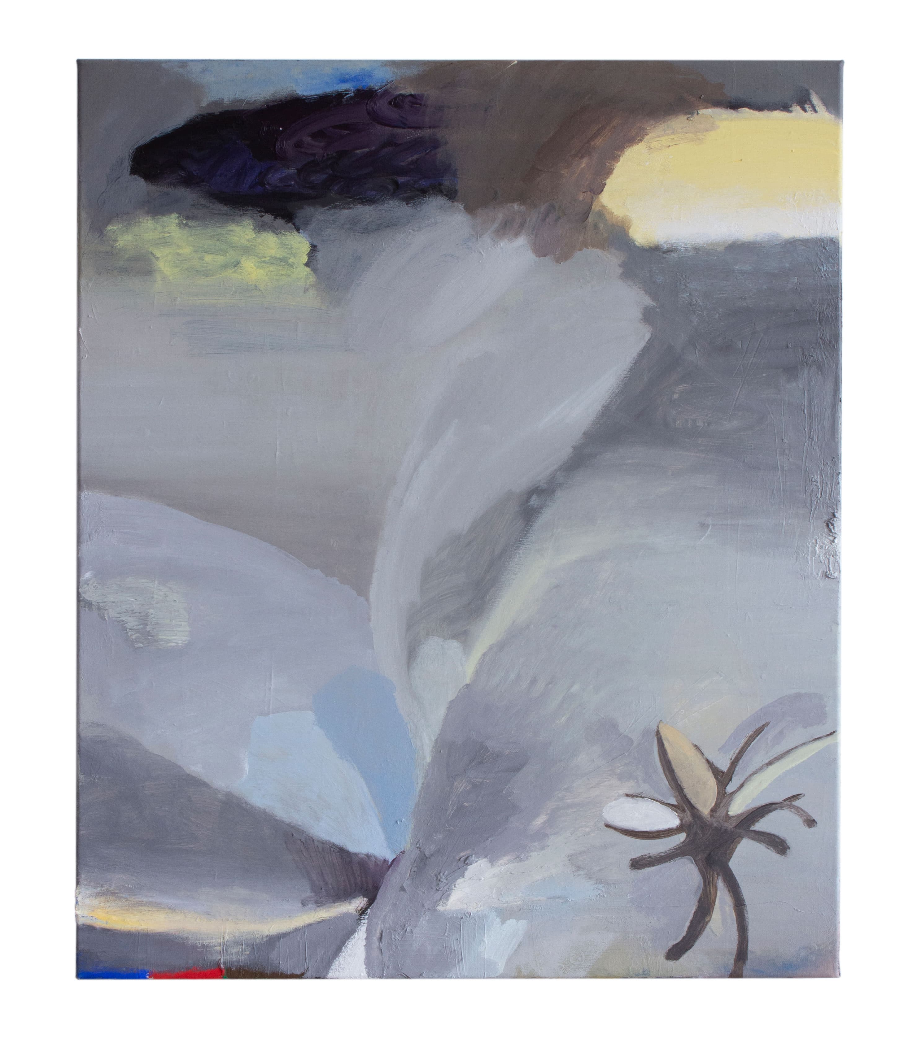 Father figure winter landscape 1 2026, oil on canvas, 90 x 70 cm by Matei Dumitriu