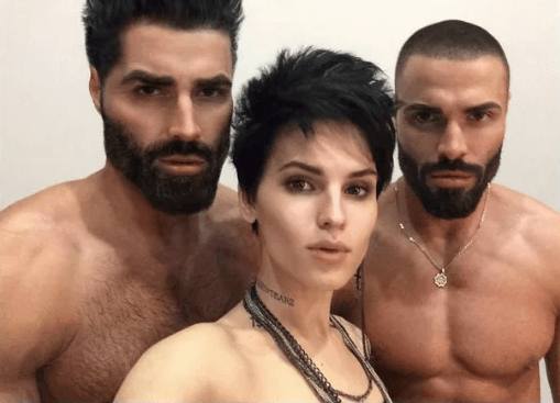Krista Sudmalis Krista Sudmalis (center) pictured with Ernest Khalimov (left) and Artur Farad? (right), part of her photography project "sleekntears" by Matei Dumitriu