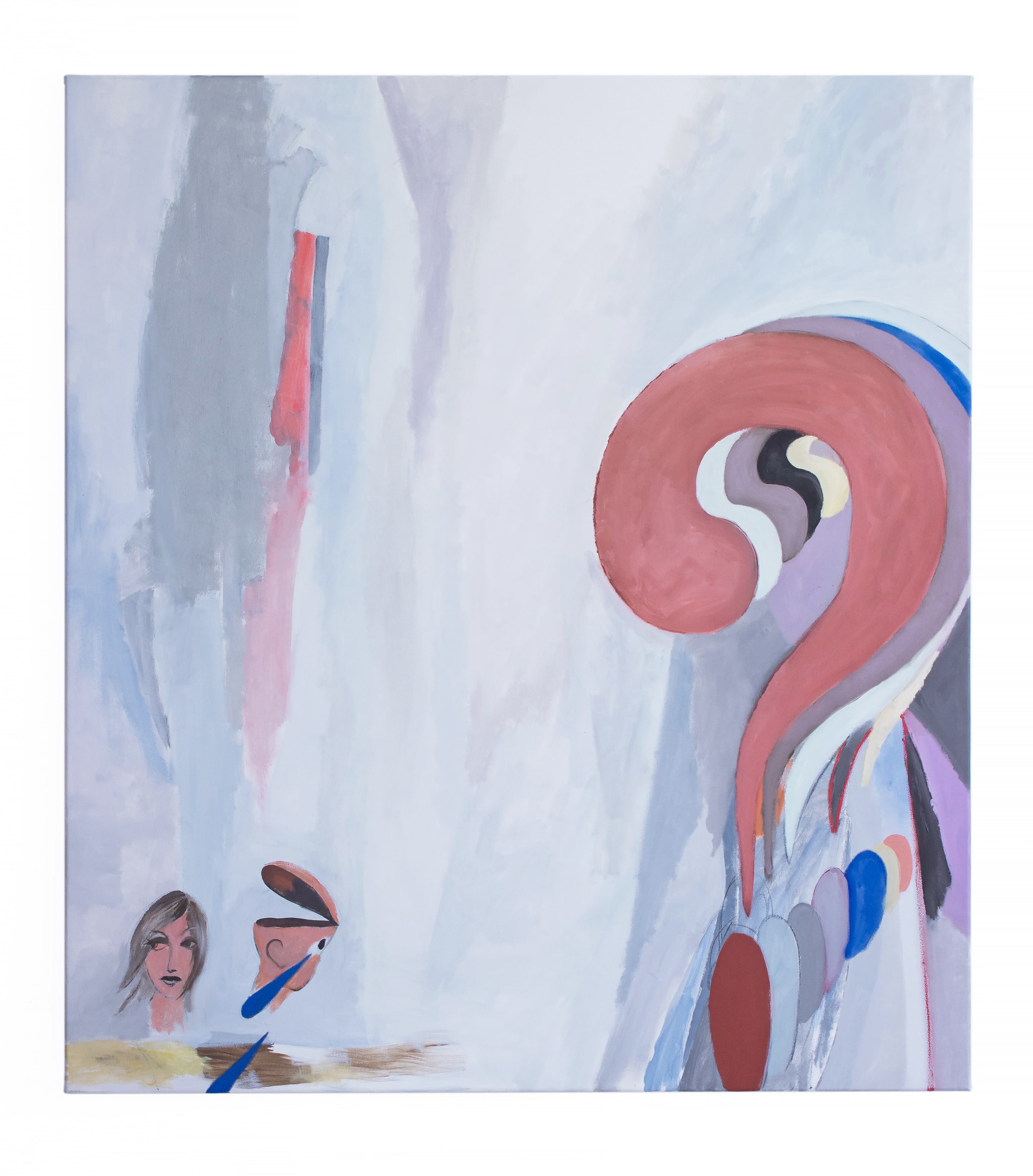 Blockade 2026, oil and enamel on canvas, 140 x 125 cm by Matei Dumitriu